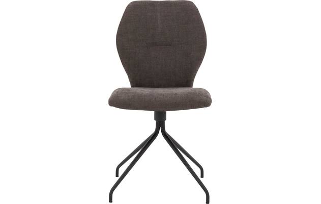 Goossens eetkamerstoel hera bruin stof - 8193203-01