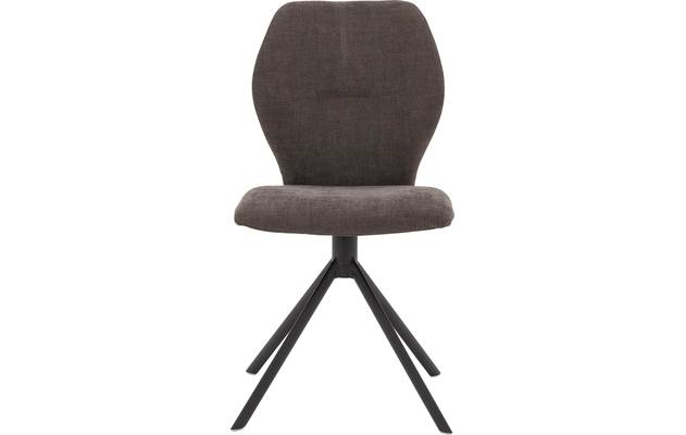 Goossens eetkamerstoel hera bruin stof - 8193204-01
