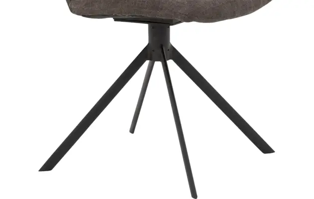 Goossens eetkamerstoel hera bruin stof - 8193204-04