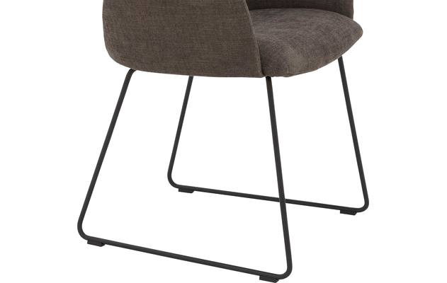 Goossens eetkamerstoel hera bruin stof - 8193217-03