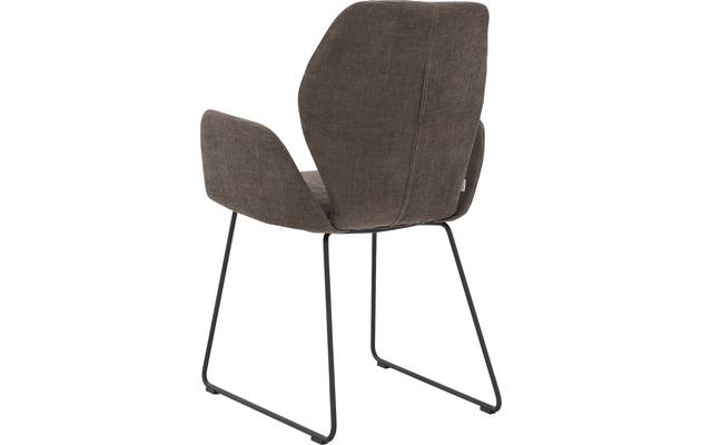 Goossens eetkamerstoel hera bruin stof - 8193217-05