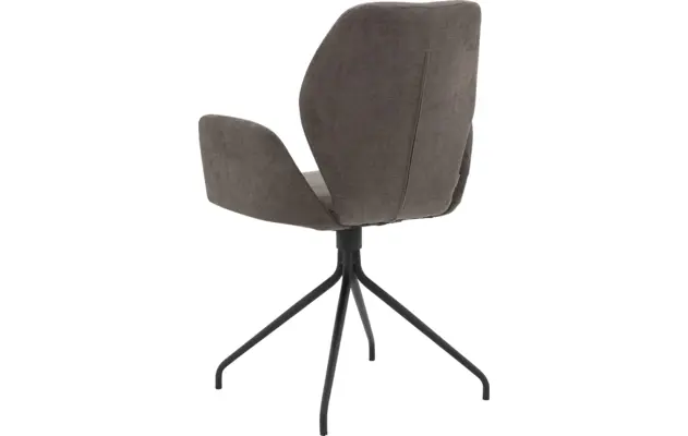 Goossens eetkamerstoel hera bruin stof - 8193218-03