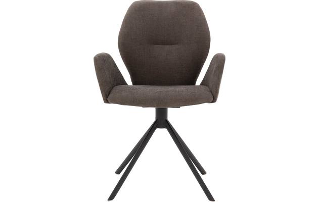 Goossens eetkamerstoel hera bruin stof - 8193219-01-2