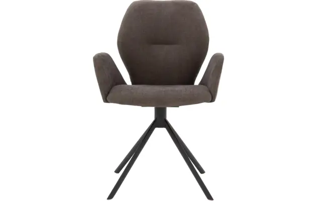 Goossens eetkamerstoel hera bruin stof - 8193219-01-2