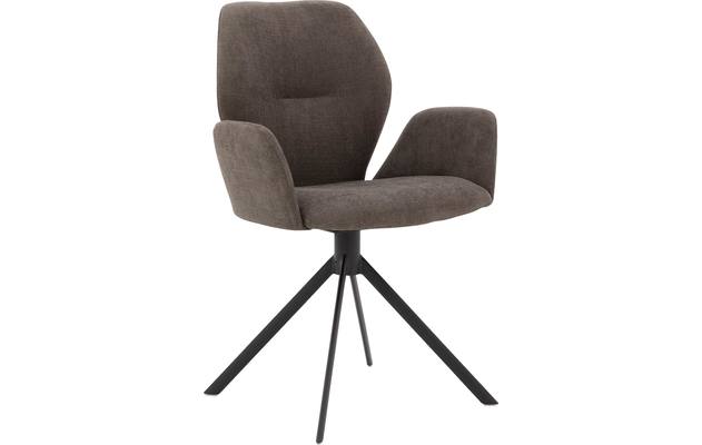 Goossens eetkamerstoel hera bruin stof - 8193219-02-2