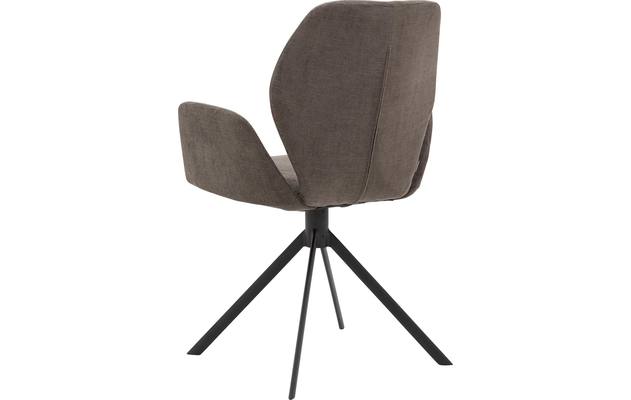 Goossens eetkamerstoel hera bruin stof - 8193219-04-2