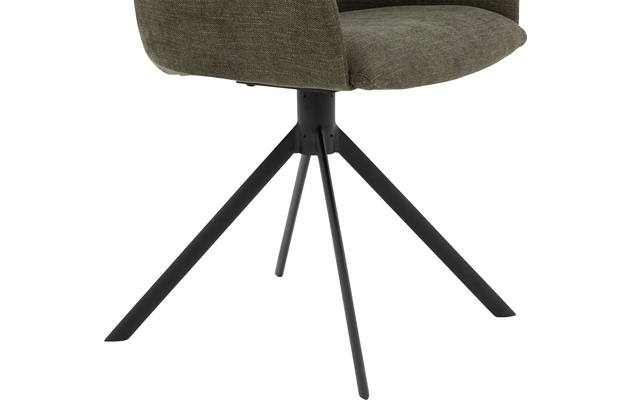 Goossens eetkamerstoel hera groen stof - 8193222-05