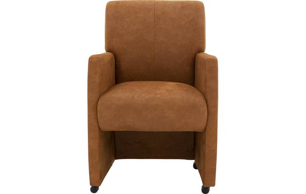 Goossens eetkamerstoel alex bruin micro leer - 8193365-01
