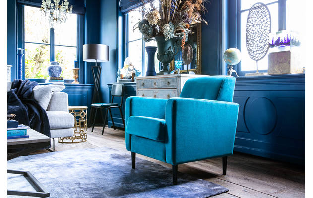 Goossens fauteuil hipp groen stof - 8193957-04