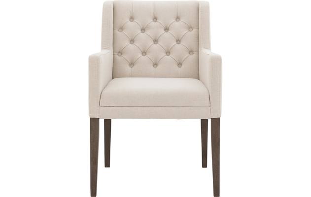 Goossens eetkamerstoel pearl wit stof - 8193980-01