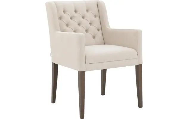 Goossens eetkamerstoel pearl wit stof - 8193980-02