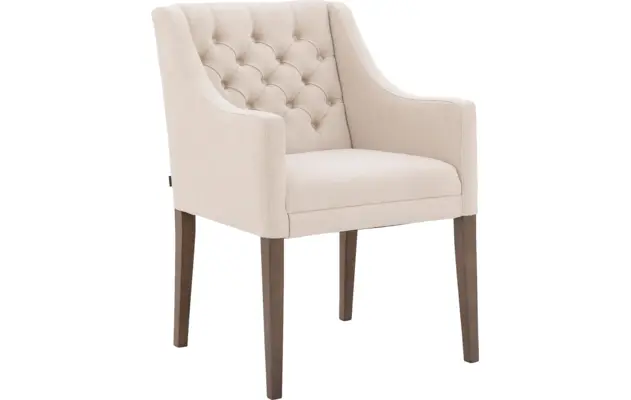 Goossens eetkamerstoel pearl wit stof - 8193981-02