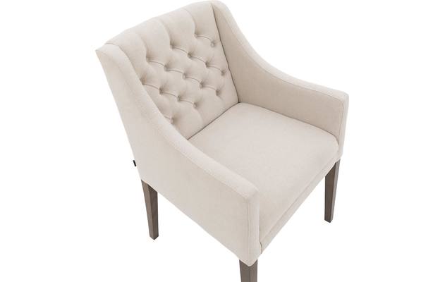 Goossens eetkamerstoel pearl wit stof - 8193981-04