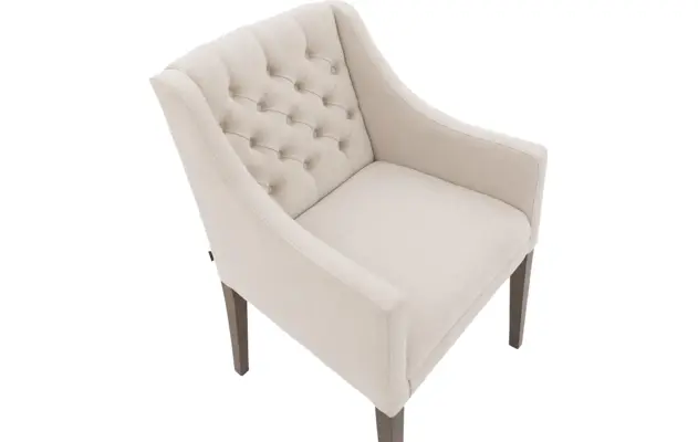 Goossens eetkamerstoel pearl wit stof - 8193981-04