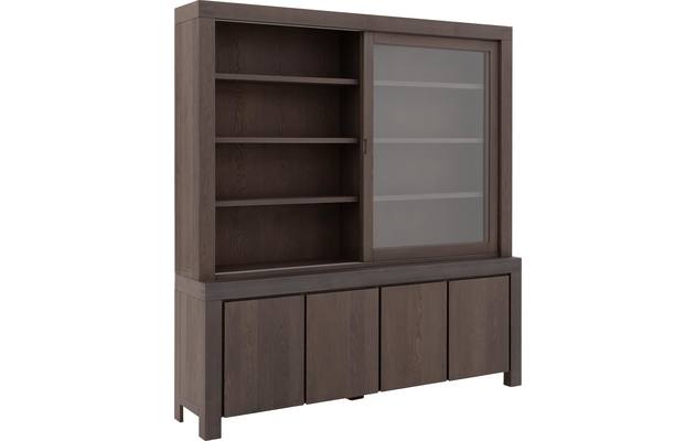 Goossens buffetkast clear donker bruin eiken - 8194065-07