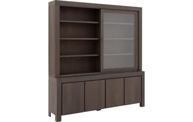 Goossens buffetkast clear donker bruin eiken - 8194065-07