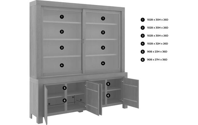 Goossens buffetkast clear zwart eiken - 8194065-goossens-clear-buffetkast-eiken-50