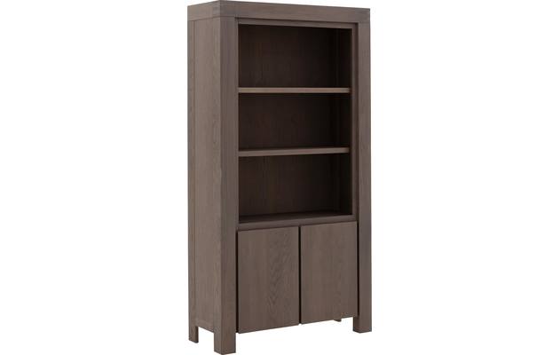 Goossens boekenkast clear donker bruin eiken - 8194069-02