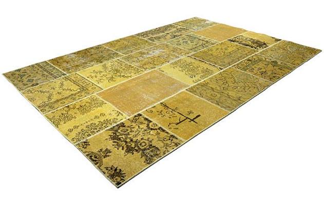 Goossens eco vloerkleed lancet geel wol - 8194359-02