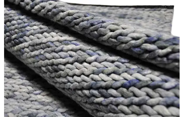 Goossens eco vloerkleed rif blauw wol - 8194362-05