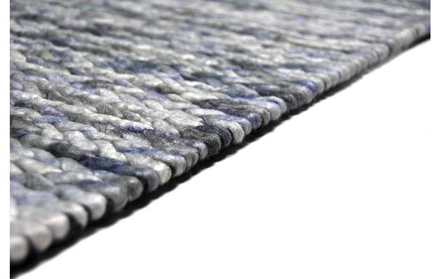 Goossens eco vloerkleed rif blauw wol - 8194362-06