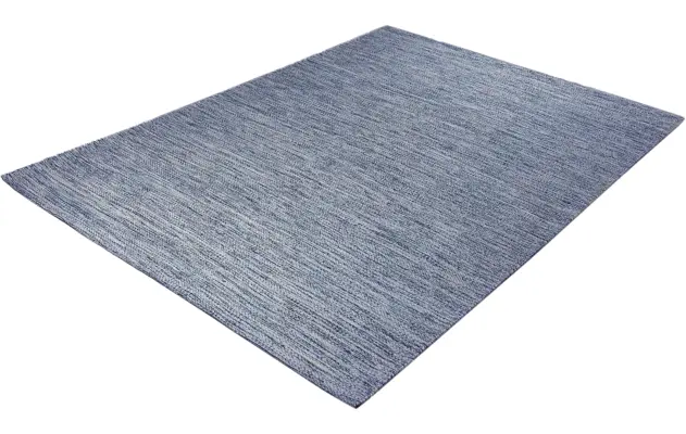 Goossens basic vloerkleed tealo blauw katoen - 8194388-02