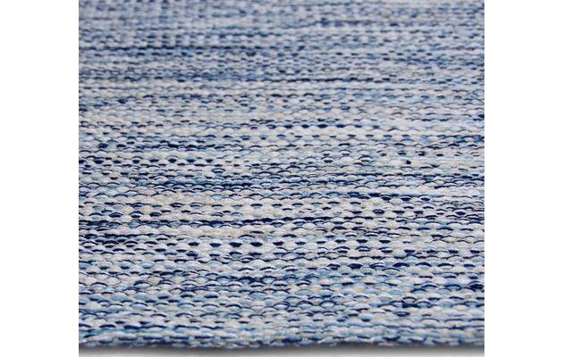 Goossens basic vloerkleed tealo blauw katoen - 8194388-04
