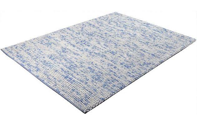 Goossens eco vloerkleed mene blauw wol - 8194398-02