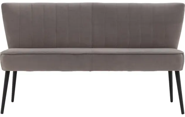 Goossens eetkamerbank rob grijs stof - 8195349-01