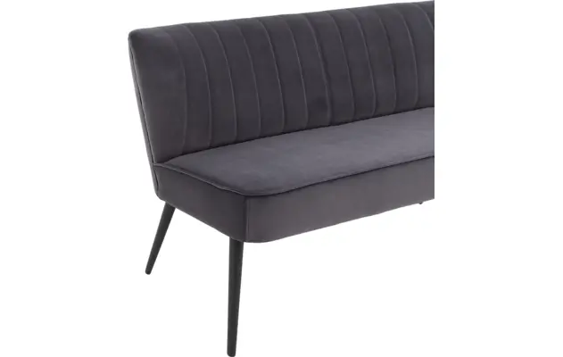 Goossens eetkamerbank rob grijs stof - 8195352-03