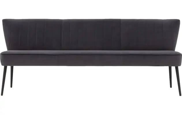 Goossens eetkamerbank rob grijs stof - 8195353-01