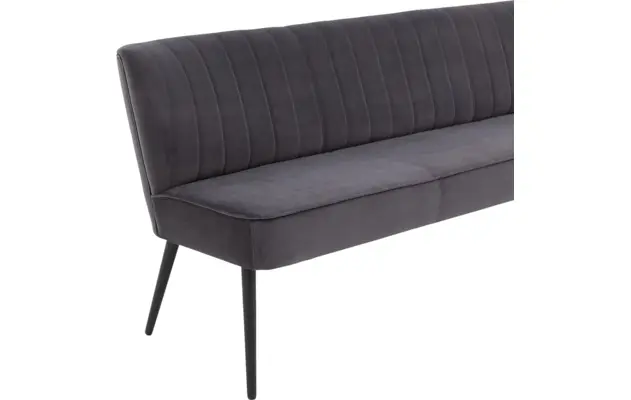 Goossens eetkamerbank rob grijs stof - 8195353-04