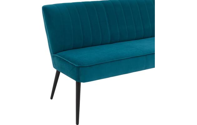 Goossens eetkamerbank rob blauw stof - 8195354-04