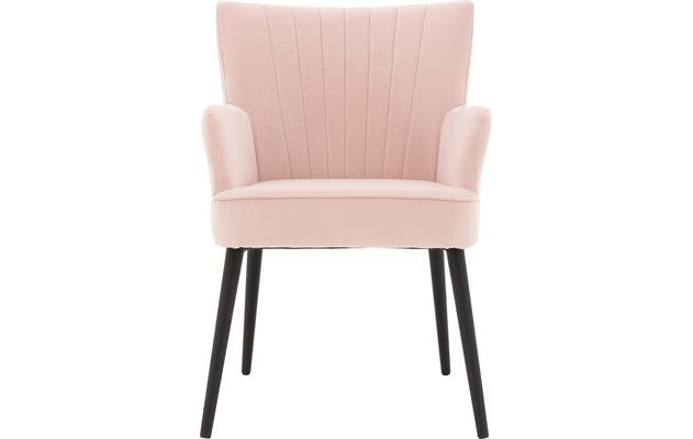 Goossens eetkamerstoel rob roze stof - 8195381-02
