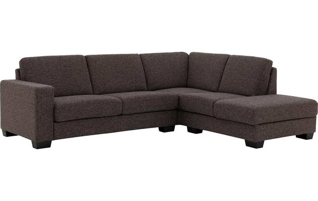 Goossens hoekbank n joy divana bruin stof - 8195431-02