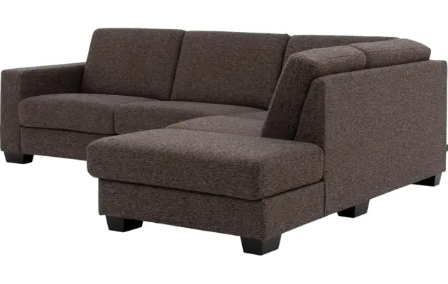 Goossens hoekbank n joy divana bruin stof - 8195431-03