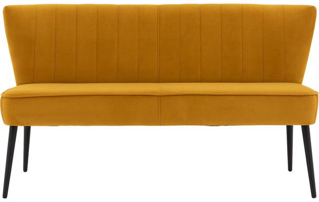 Goossens eetkamerbank rob geel stof - 8195921-01