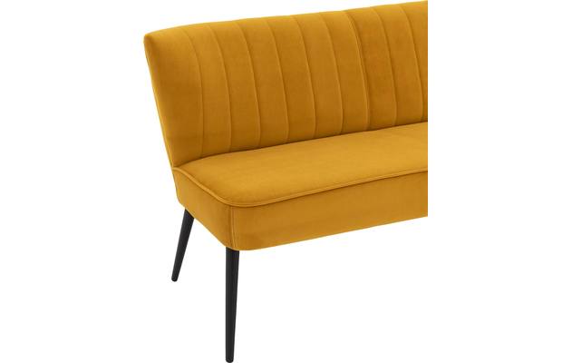 Goossens eetkamerbank rob geel stof - 8195921-04