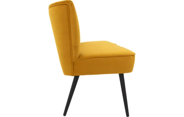 Goossens eetkamerbank rob geel stof - 8195921-05