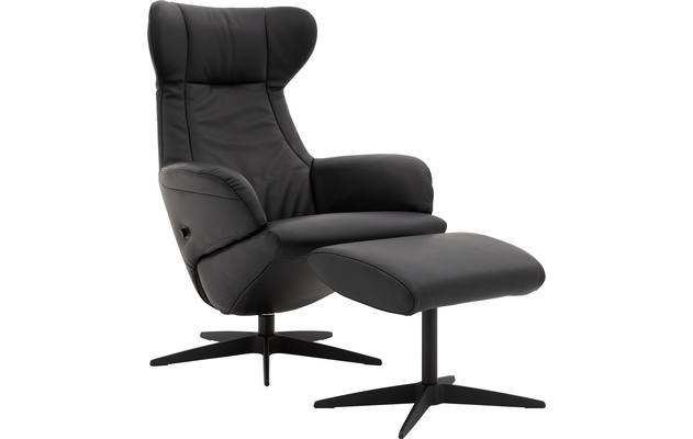 Goossens excellent relaxstoel avec zwart leer - 8195961-03