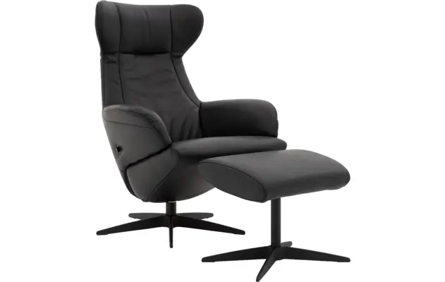 Goossens excellent relaxstoel avec zwart leer - 8195961-03