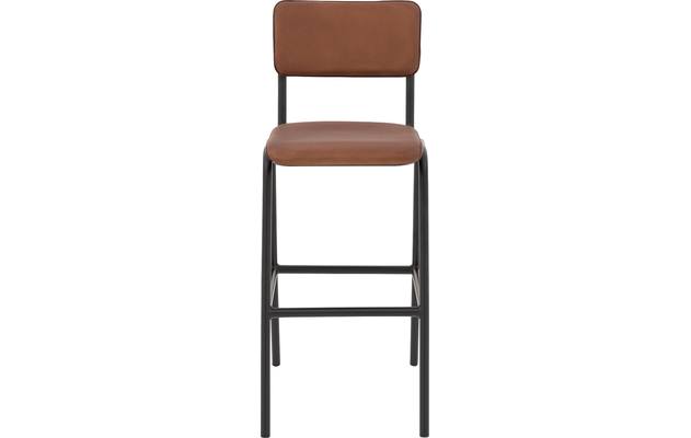 Goossens barstoel chaplin bruin leer - 8195997-01
