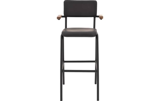 Goossens barstoel chaplin grijs leer - 8196002-01