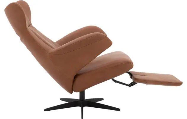 Goossens excellent relaxstoel avec bruin leer - 8196116-07