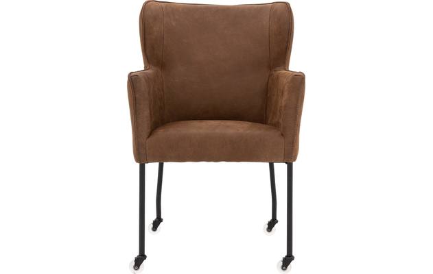 Goossens excellent eetkamerstoel leogang bruin leer - 8196134-01