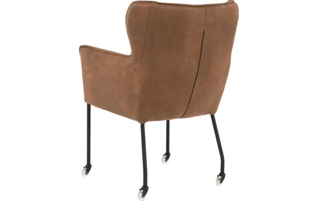 Goossens excellent eetkamerstoel leogang bruin leer - 8196134-03