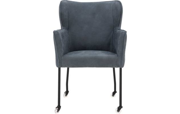 Goossens excellent eetkamerstoel leogang blauw leer - 8196139-01