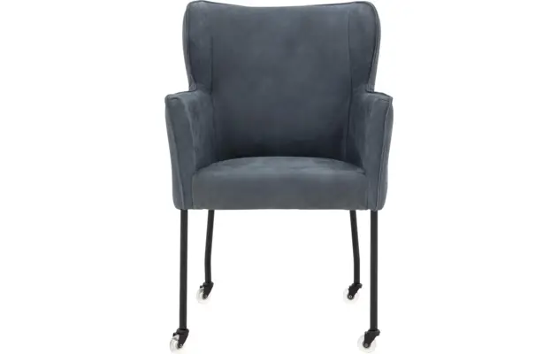 Goossens excellent eetkamerstoel leogang blauw leer - 8196139-01
