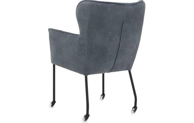 Goossens excellent eetkamerstoel leogang blauw leer - 8196139-03
