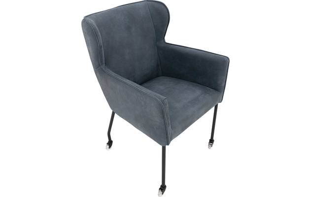 Goossens excellent eetkamerstoel leogang blauw leer - 8196139-04